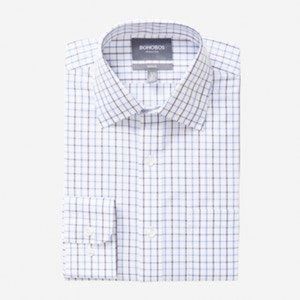 Bonobos Daily Grind - Point Collar - Blue Classic Tattersal - Slim - 15x33